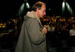 Michel Houellebecq durante la presentazione di La possibilite' d'une ile